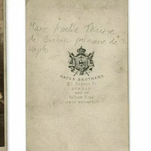 CDV Photo – Marie Amélie de Bourbon-Siciles – Mayer Brothers Paris 1866 - 7