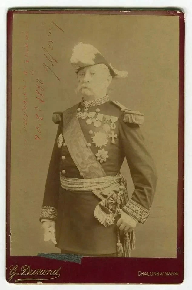 G. DURAND Military, Dedication - Photography Original Vintage Cabinet Card 1888 - 8