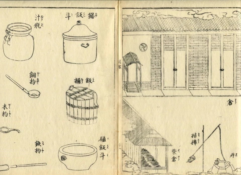 Antique Japanese Woodblock Print – Traditional Japanese – Edo x8 - 9