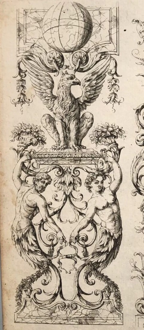 Antique Etching Original Architecture, Decoration, Sculpture 18th century - 3