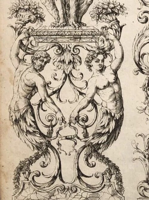 Antique Etching Original Architecture, Decoration, Sculpture 18th century - 5
