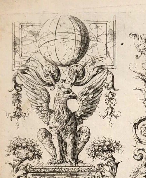 Antique Etching Original Architecture, Decoration, Sculpture 18th century - 6