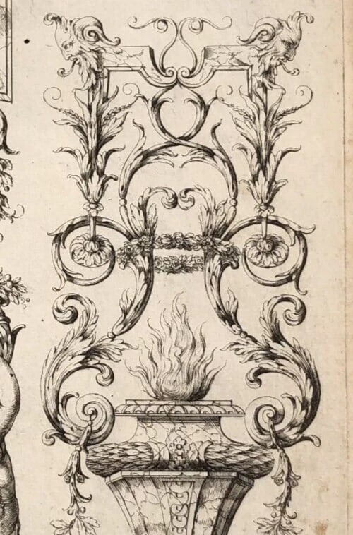 Antique Etching Original Architecture, Decoration, Sculpture 18th century - 7
