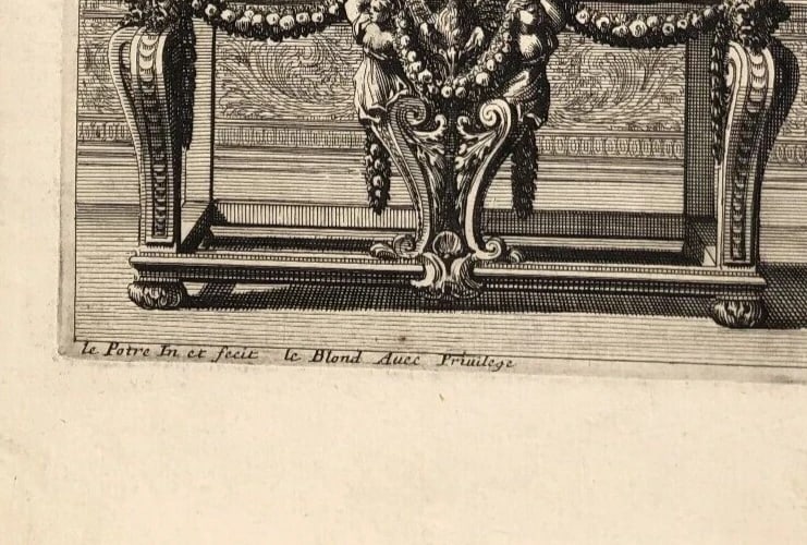 Jean Le Pautre (1618–1682) – Architecture Ornament Deco Antique Engraving - 7