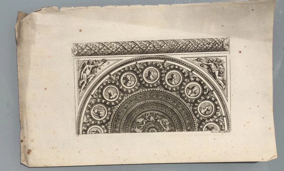 Vintage Etching Original Architecture, Sculpture Jean I MAROT (1619-1679) - 6
