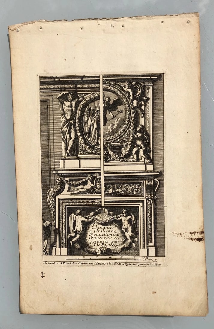 Jean LEPAUTRE 1618-1682 - Architecture - Vintage Etching Original x3 - 2