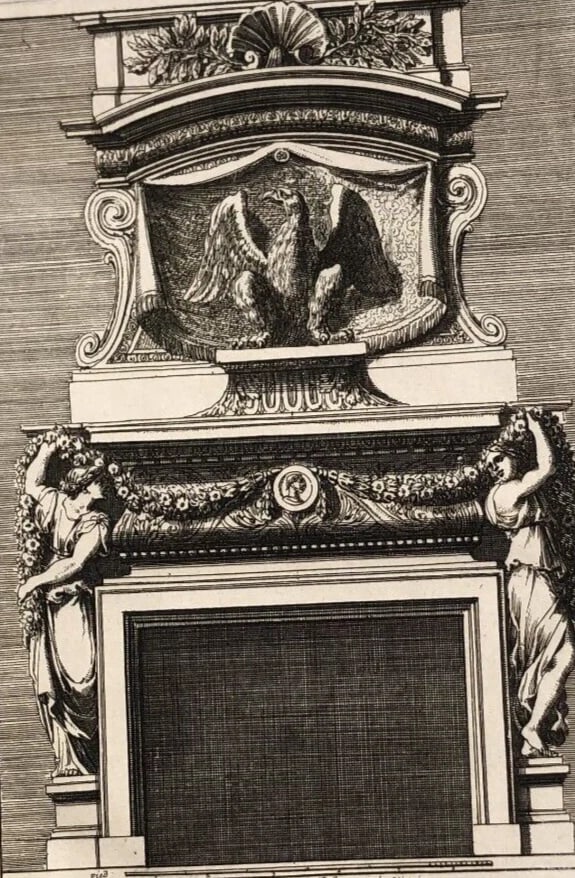 Jean LEPAUTRE 1618-1682 - Architecture - Vintage Etching Original x3 - 4