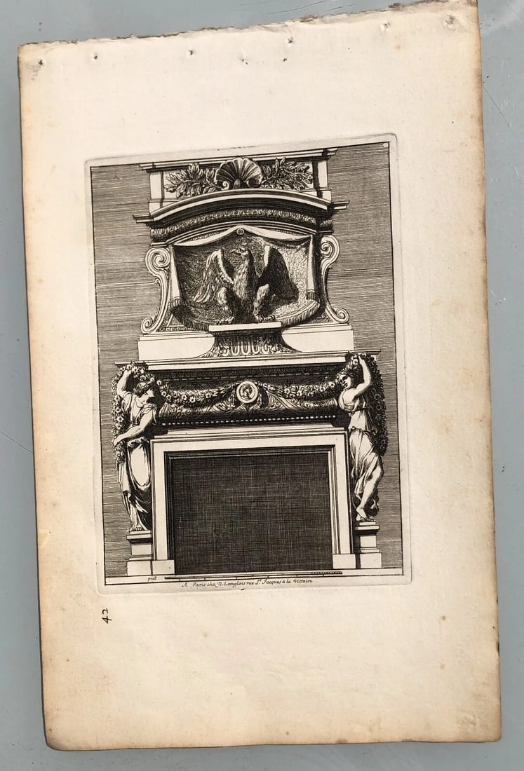 Jean LEPAUTRE 1618-1682 - Architecture - Vintage Etching Original x3 - 5