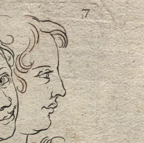 Antique Etching Original People, Woman, Man, Kids, Portraits - 5
