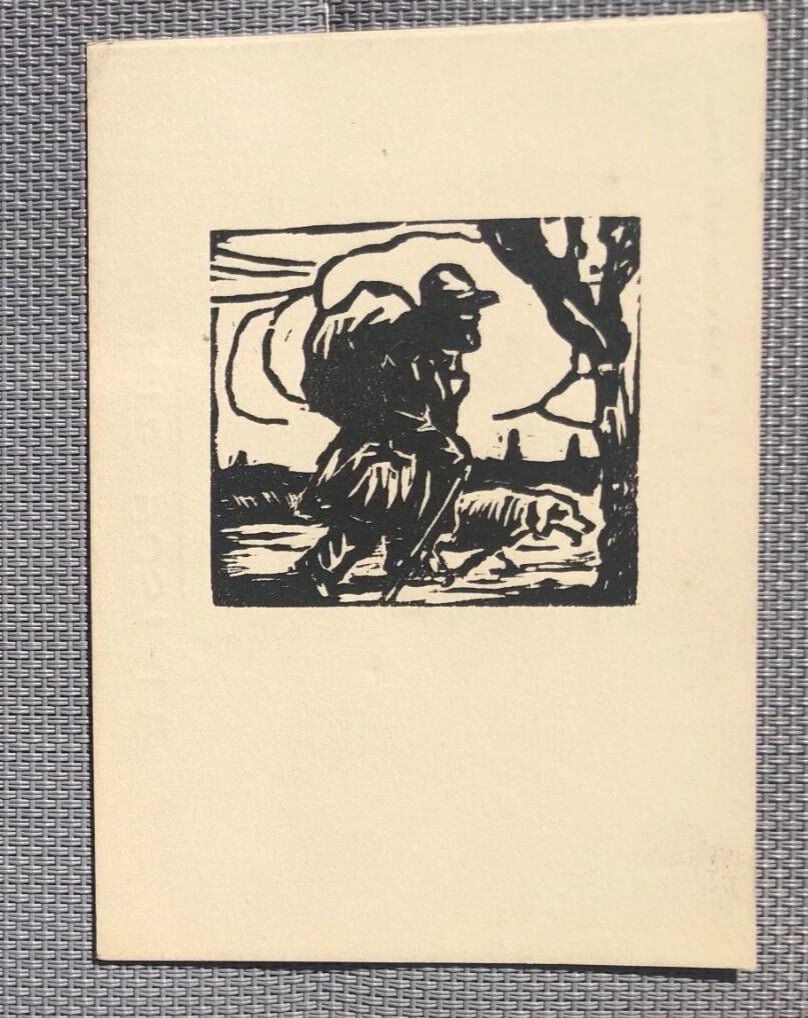 Landscape, Man, Work, Church Alice MUNCH - Antique Postcard Original x2 - 2