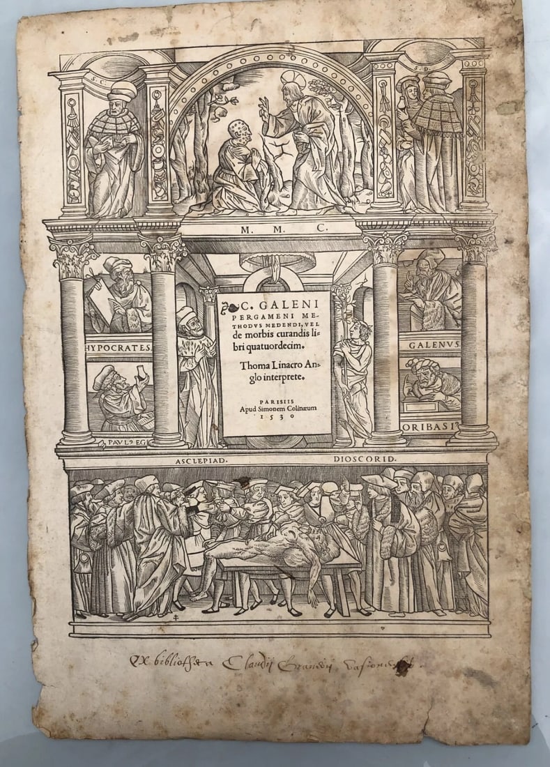 Antique Etching Original Frontispiece of the Methodus Medendi - 2