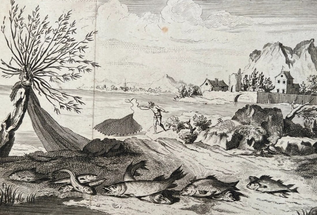 Antique Etching Original Epervier, Fishing, Landscape Jacques Philippe LEBAS: Title: Antique Etching Original Epervier, Fishing, Landscape Jacques Philippe LEBAS Description: Engraving on paper 17 x 23 cm stains, cuts We accept payment via Paypal, credit or debit card, UK and