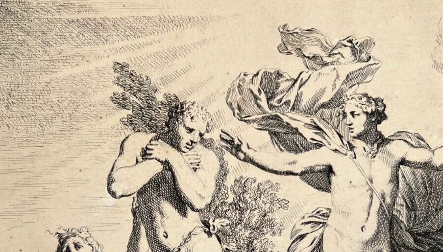 Antique Etching Original Expulsion Adam and Eve, Gerard de Lairesse (1641-1711) - 4