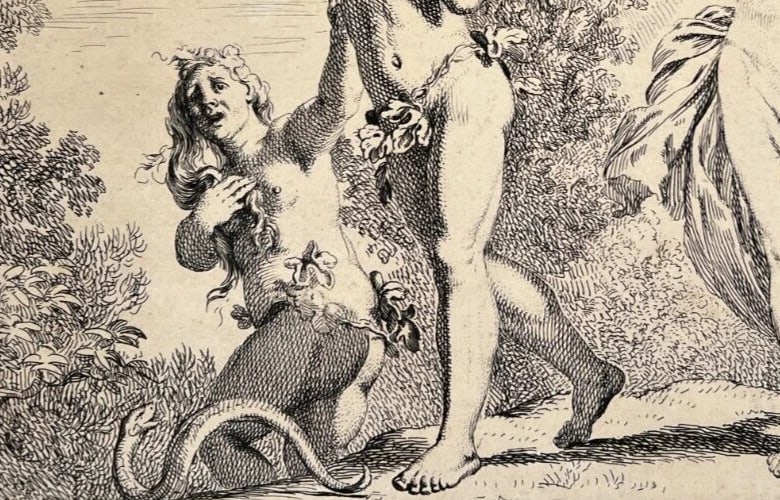 Antique Etching Original Expulsion Adam and Eve, Gerard de Lairesse (1641-1711) - 5