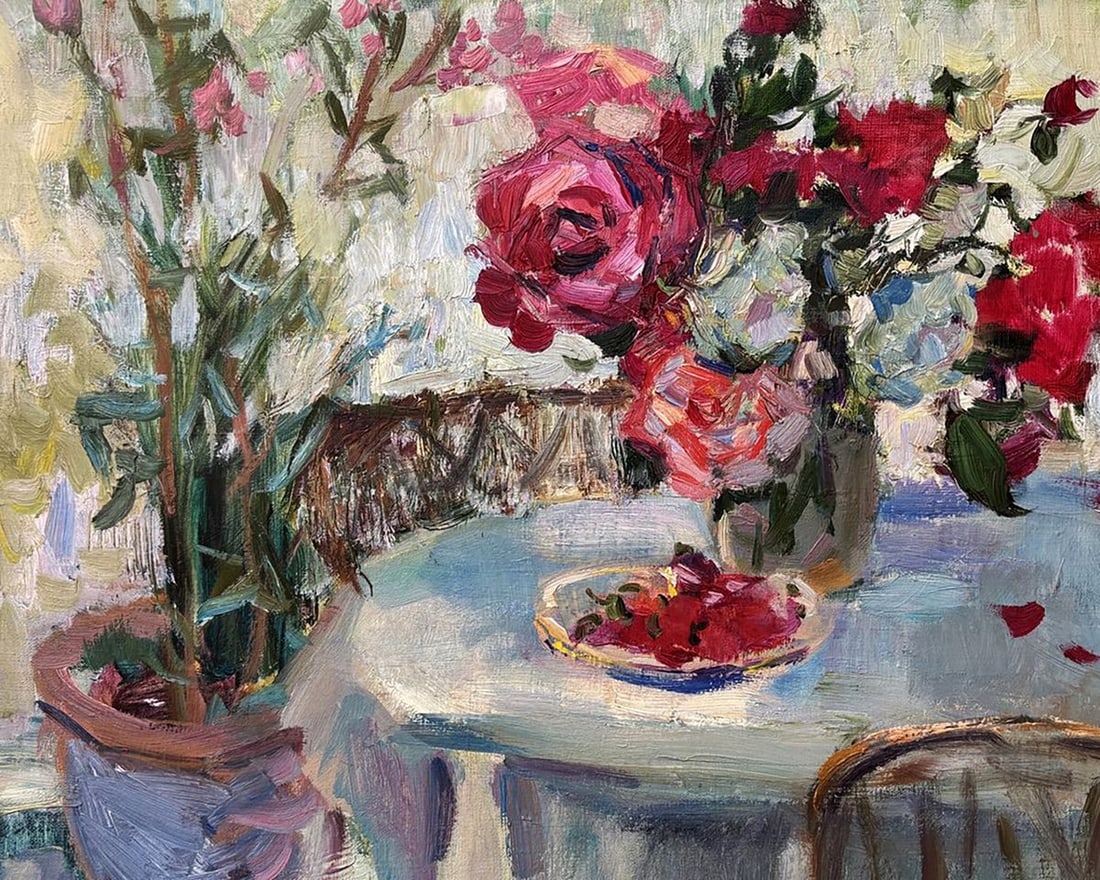 Oil painting Roses and Berries Ivan Kovalenko - 2