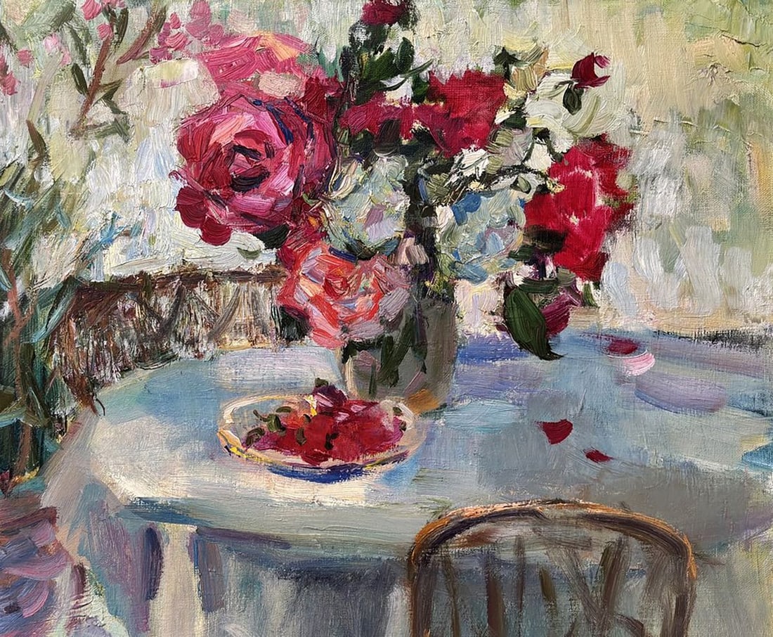 Oil painting Roses and Berries Ivan Kovalenko - 3