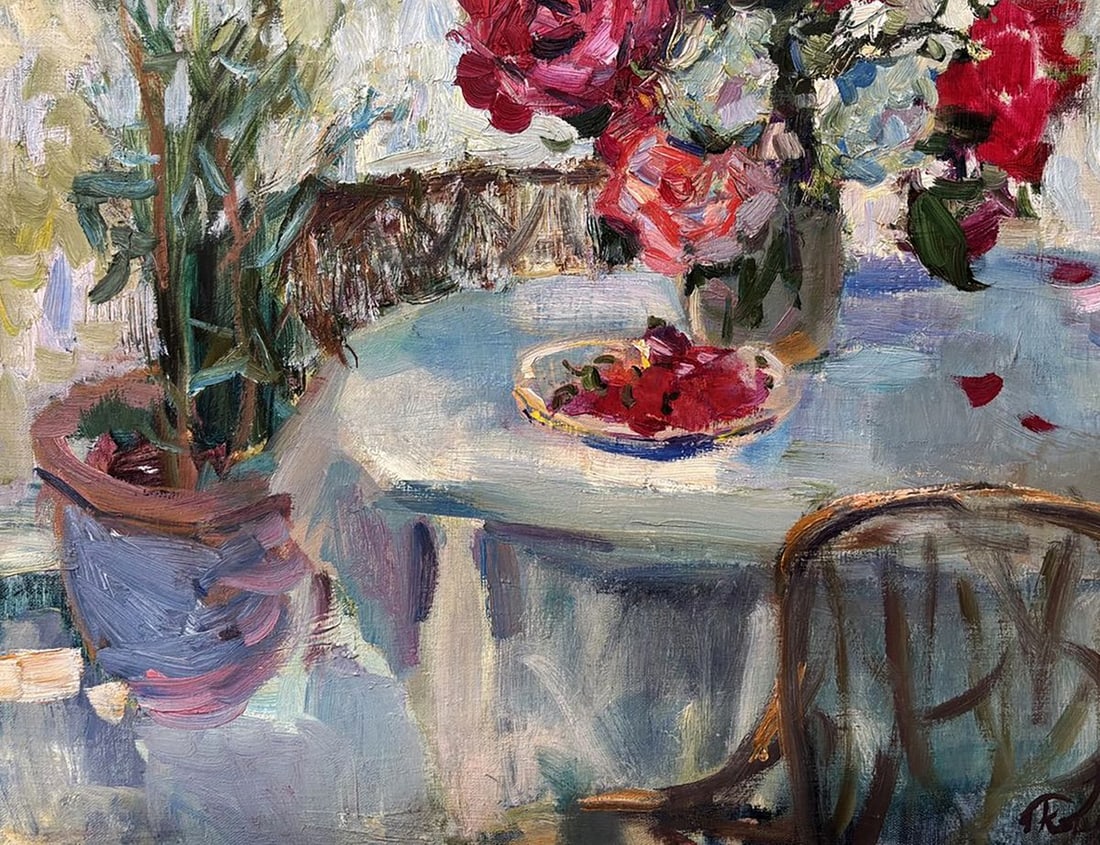 Oil painting Roses and Berries Ivan Kovalenko - 4