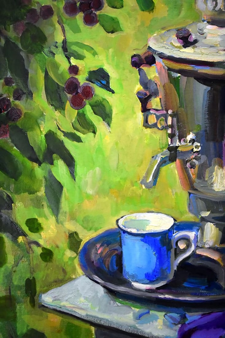Oil painting Samovar on the Table of Nature Anatoly Kymnatny - 7