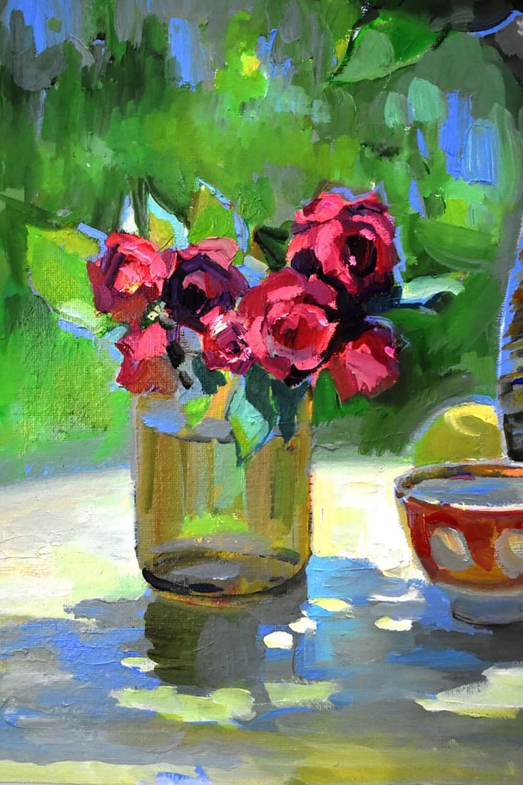 Oil painting A Bouquet of Yellow Flowers Anatoly Kymnatny - 6