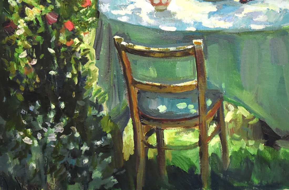 Oil painting Tea Party With Rose Scent Anatoly Kymnatny - 4