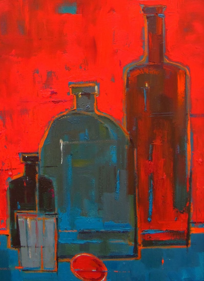 Oil painting Still life in the red room Natalia Korf-Ivaniuk - 9