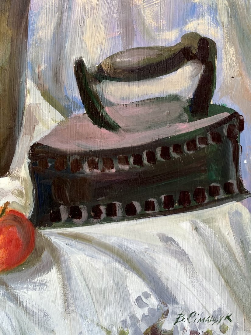 Oil painting Iron and apples Valentina Simashchuk - 11