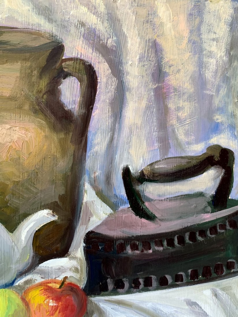 Oil painting Iron and apples Valentina Simashchuk - 6