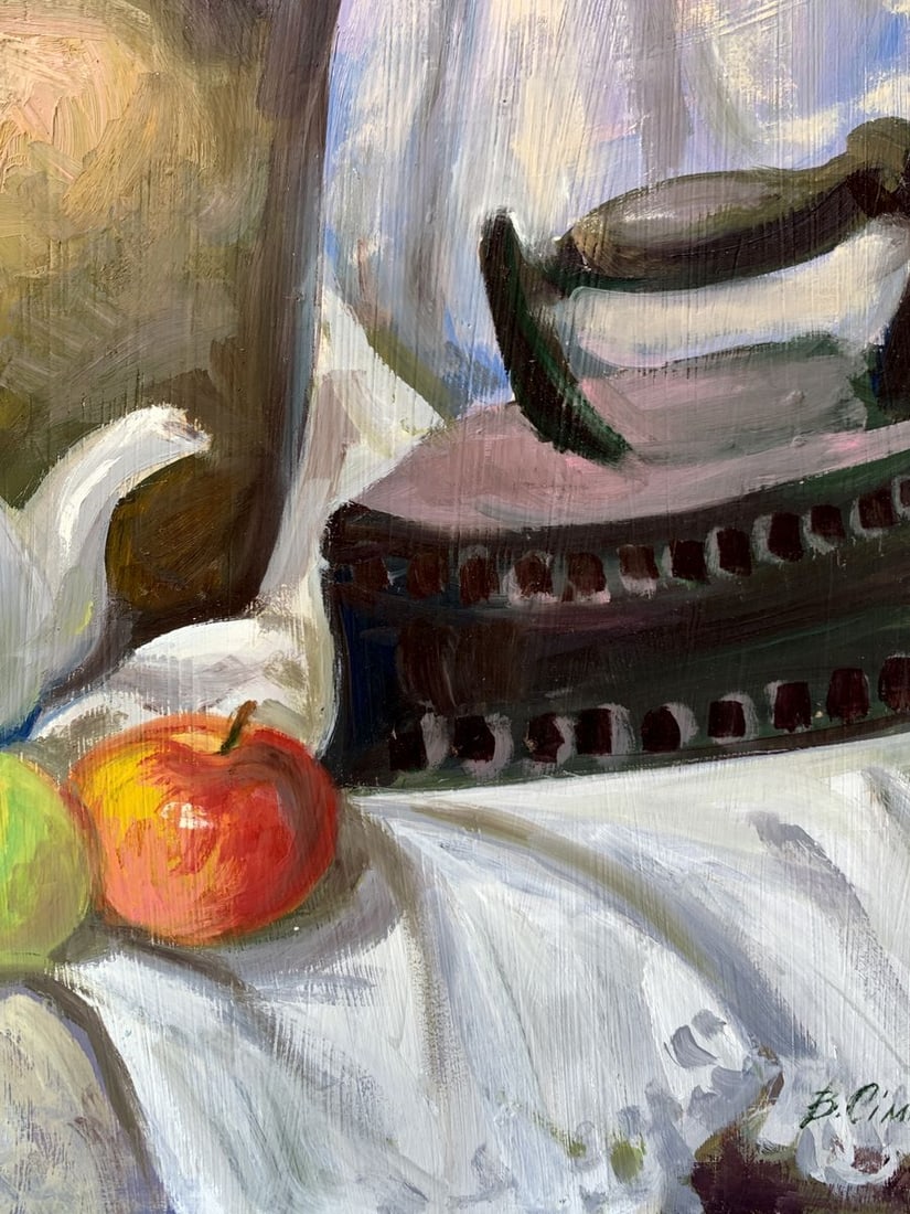Oil painting Iron and apples Valentina Simashchuk - 8