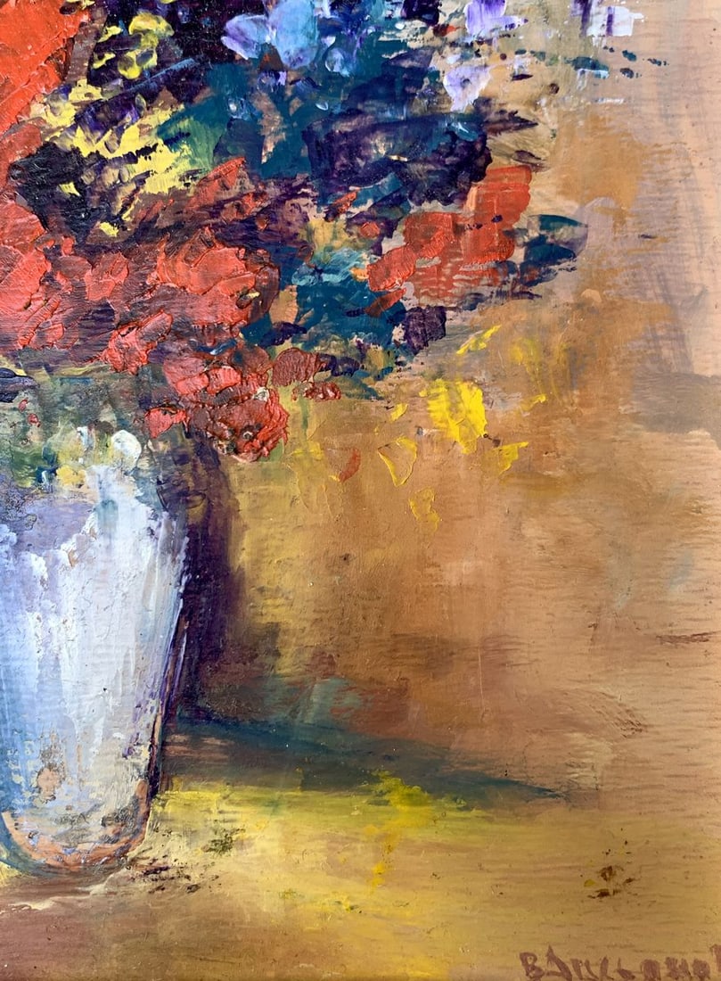 Oil painting Spring flowers Unknown artist - 12