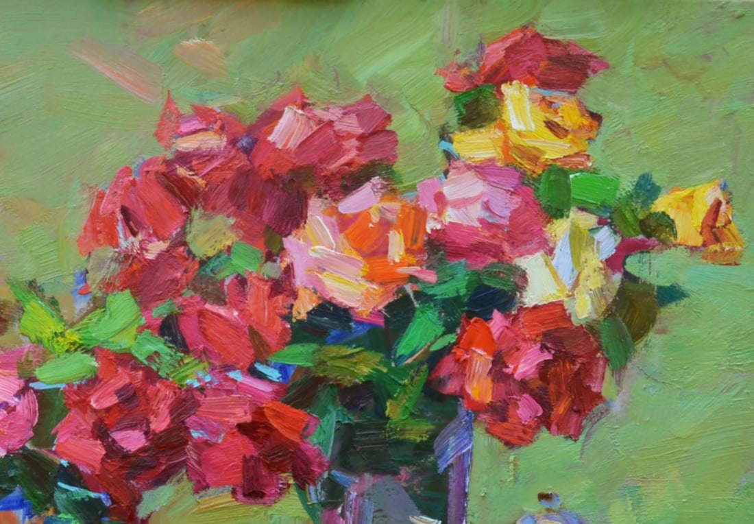 Oil painting Bouquets of roses Miacheslav Tepeta - 3