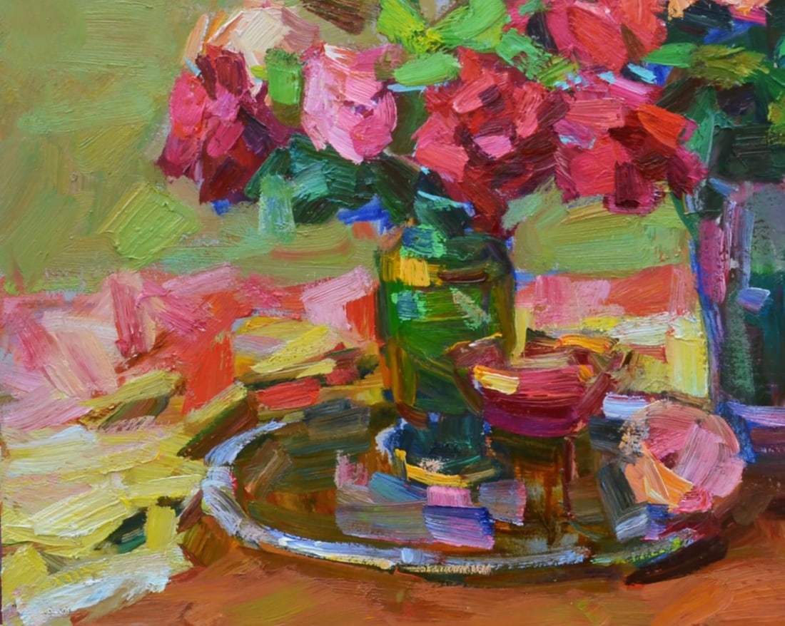 Oil painting Bouquets of roses Miacheslav Tepeta - 4