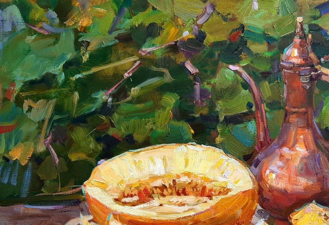 Oli painting Kumgan and melon Tepeta Miacheslav - 2
