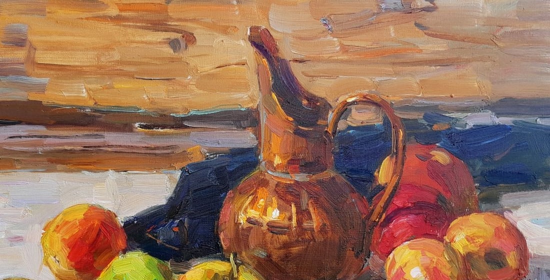 Oli painting Jug and fruit Miacheslav Tepeta - 3