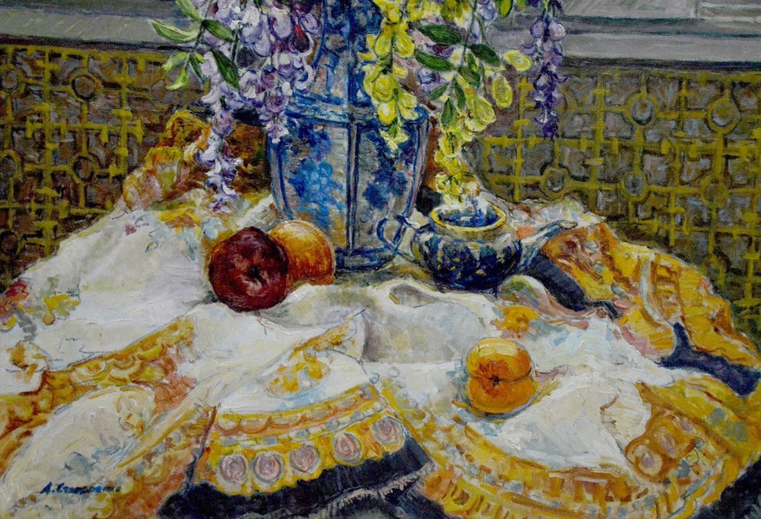 Oil painting Flowers by the window Alexander Stolyarenko - 3