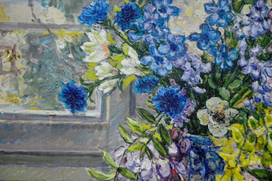 Oil painting Flowers by the window Alexander Stolyarenko - 7