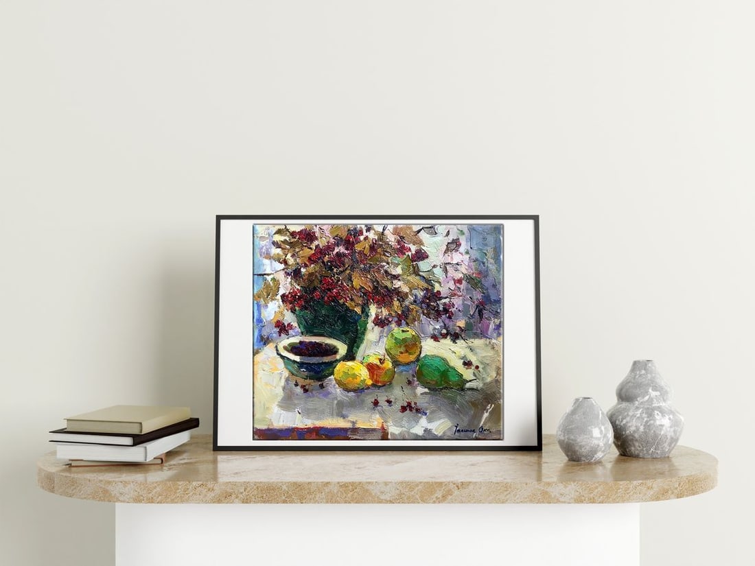 Oil painting Red viburnum Kalenyuk Oksana - 3