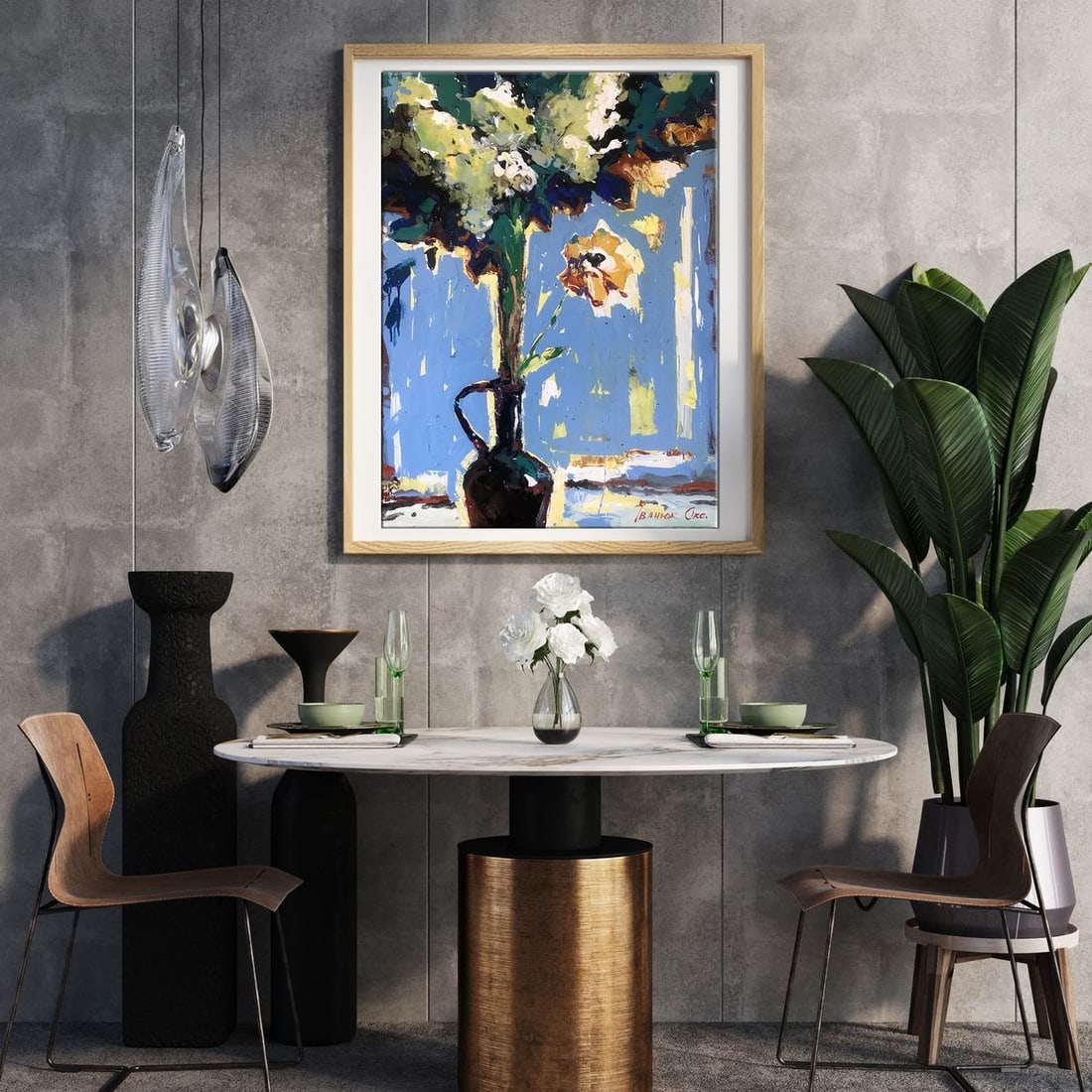 Oil painting Morning flowers Kalenyuk Oksana - 2
