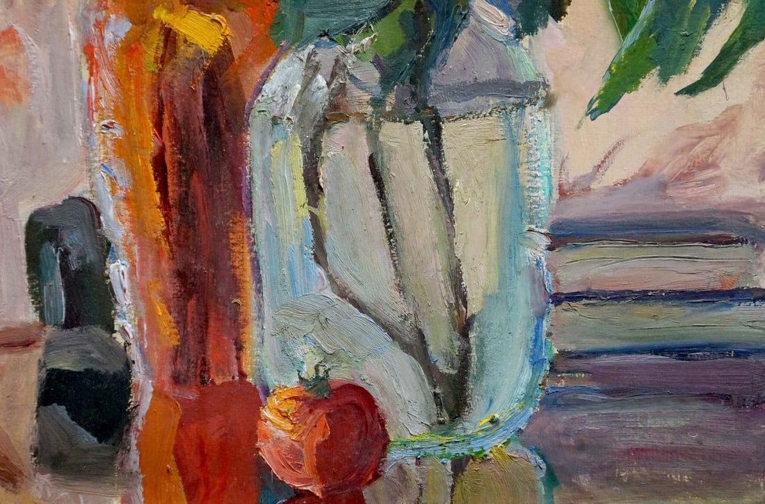 Oil painting Lilac bouquet Gantman Moses Faybovich - 2