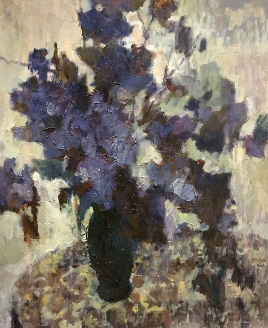 Oil painting Lilac Zhurakovsky Victor Petrovich: Verns 160 *** ABOUT THIS PAINTING *** * TITLE: "Lilac" * ARTISTS: Zhurakovsky Victor Petrovich * SIZE: 50x60 cm/19.68x23.62 inches' * MEDIUM: oil, cardboard * HAND PAINTED: Original painting from our 