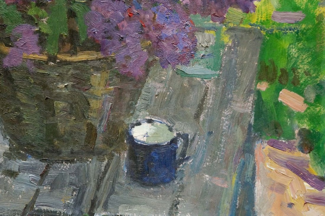 Oil painting Lilac with a mug Stepan Filippovich Golub - 5