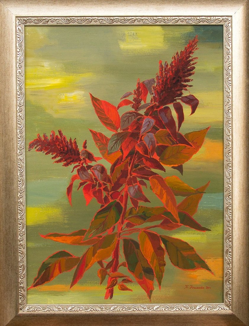 Tempera painting At the end of summer Kytkov Svatoslav: Kytkov 19 *** ABOUT THIS PAINTING *** * TITLE: "At the end of summer" * ARTISTS: Kytkov Svatoslav * SIZE: 70x50 cm/27.55x19.68 inches' * paintings sell without frame * MEDIUM: tempera, cardboard *