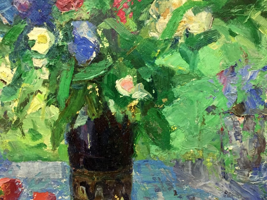 Oil painting Strawberries and flowers Dovgalevskaya Vera Veniaminovna - 4