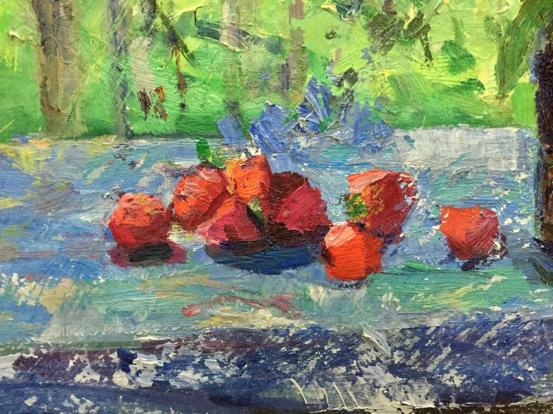 Oil painting Strawberries and flowers Dovgalevskaya Vera Veniaminovna - 8