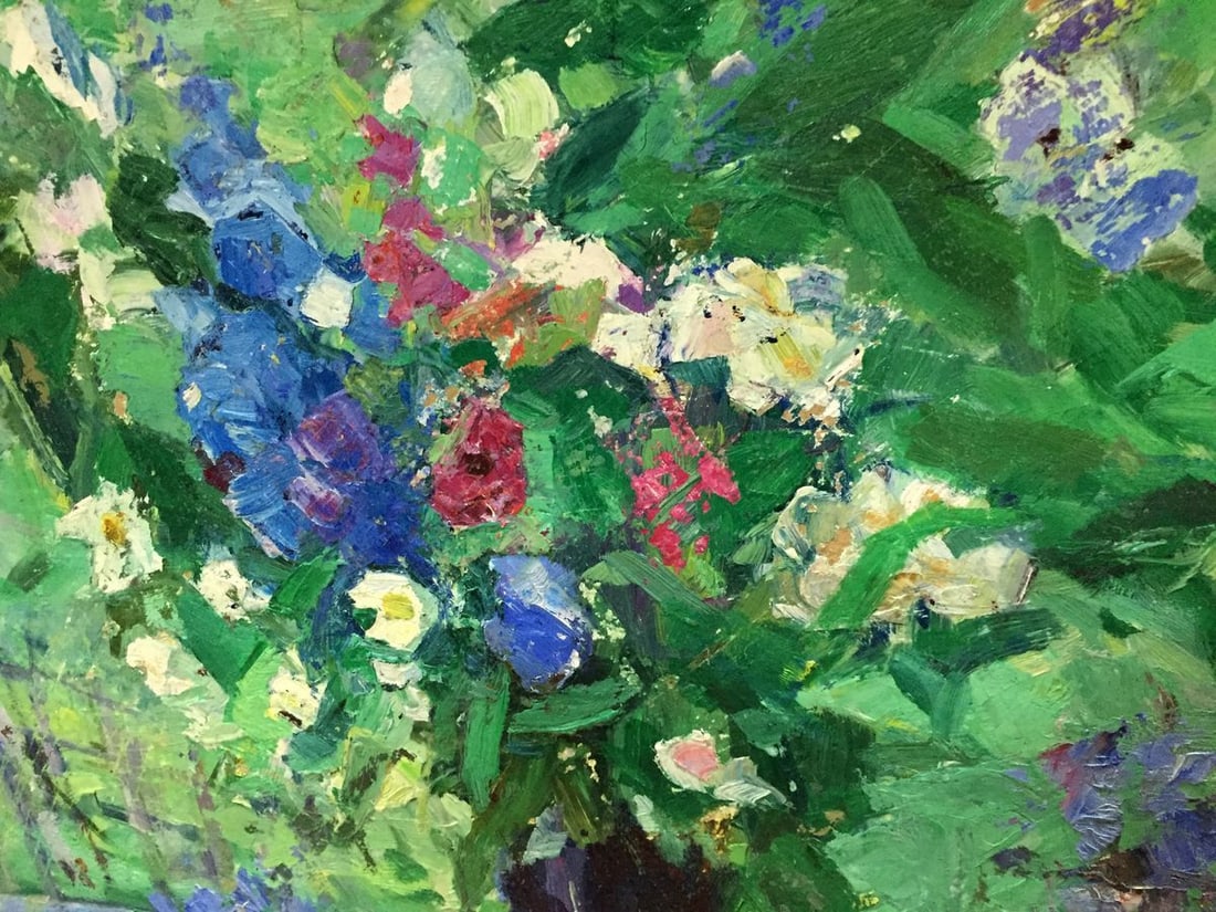 Oil painting Strawberries and flowers Dovgalevskaya Vera Veniaminovna - 9