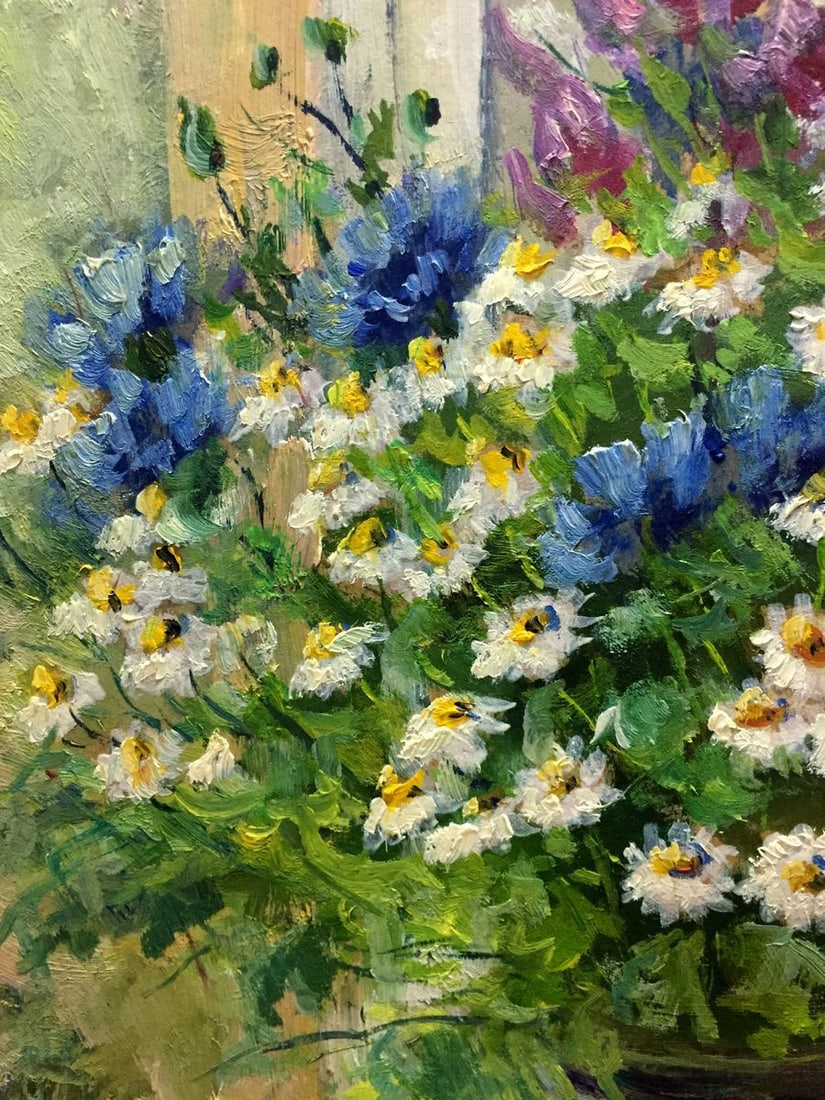 Double oil painting Daisies Pidgayko Lev Sergeevich - 3