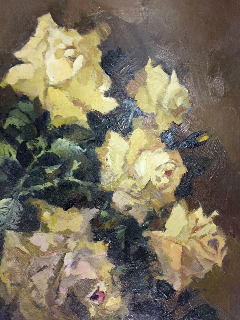 Oil painting Yellow roses Vol'shteyn Moisey L'vovich - 2