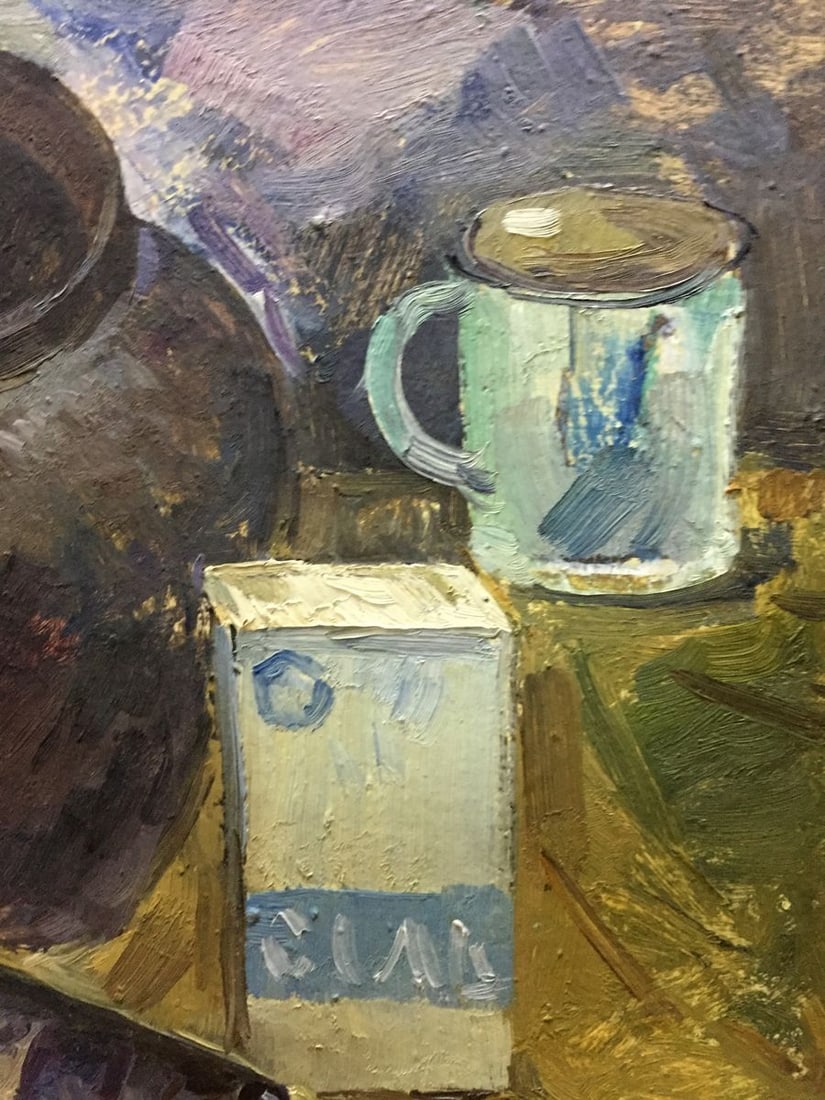 Oil painting Still life with fish Katz Adam Zakharovich - 6