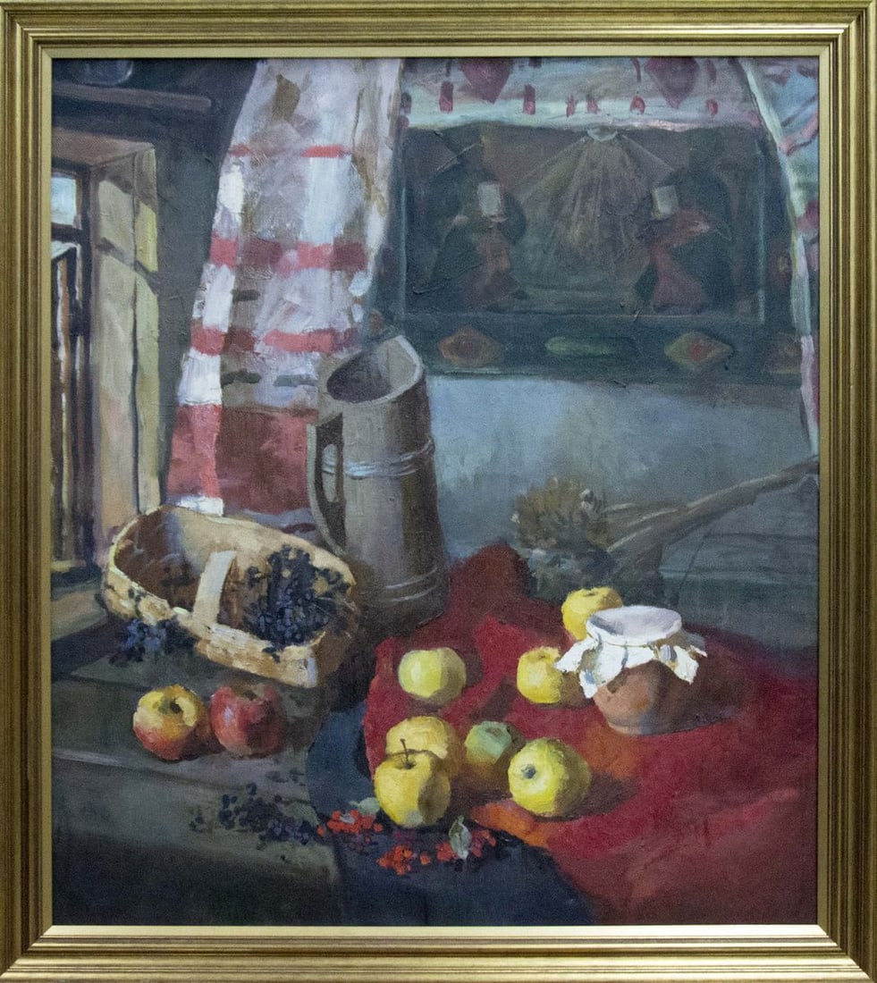 Oil painting Apple saved Shevchenko Ivan Ivanovich: Vernd 166 *** ABOUT THIS PAINTING *** * TITLE: "Apple saved" * ARTISTS: Shevchenko Ivan Ivanovich * SIZE: 90x79.5 cm/35.43x31.29 inches' * MEDIUM: oil, canvas * HAND PAINTED: Original painting from ou