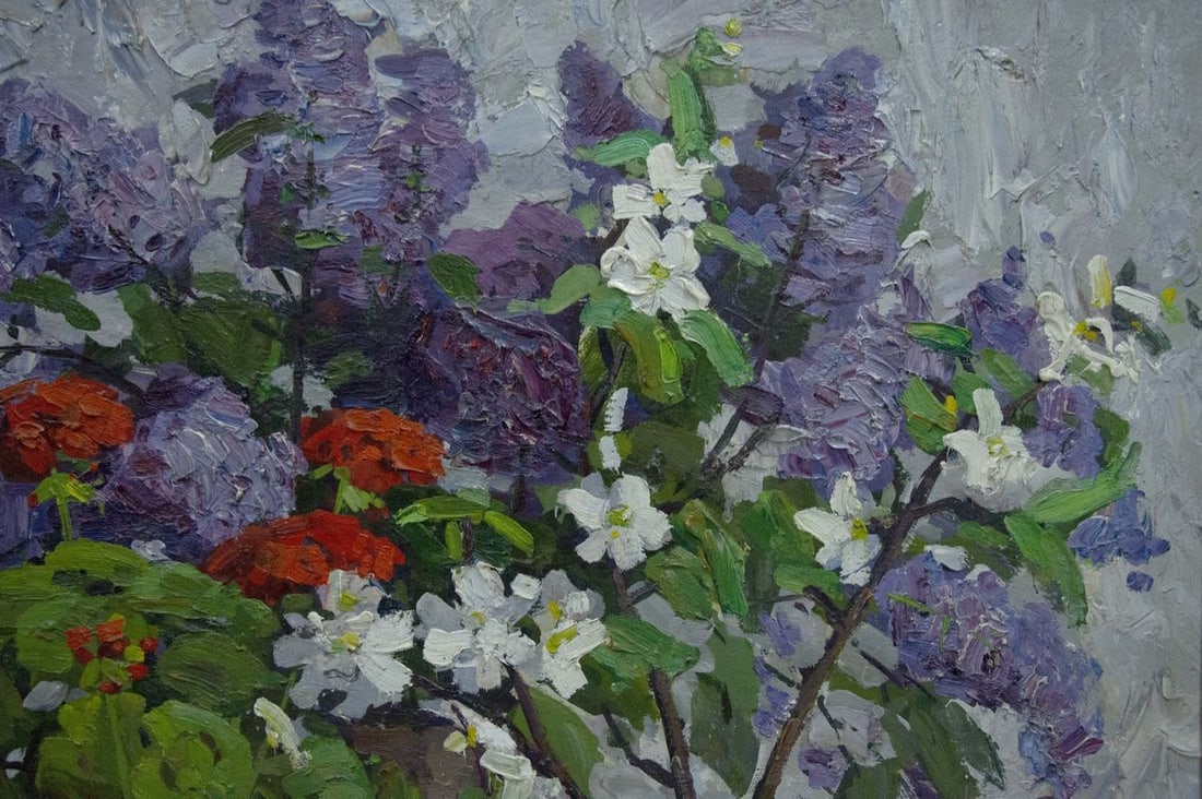 Oil painting Lilac bouquet Zhugan Vladimir Alexandrovich - 3