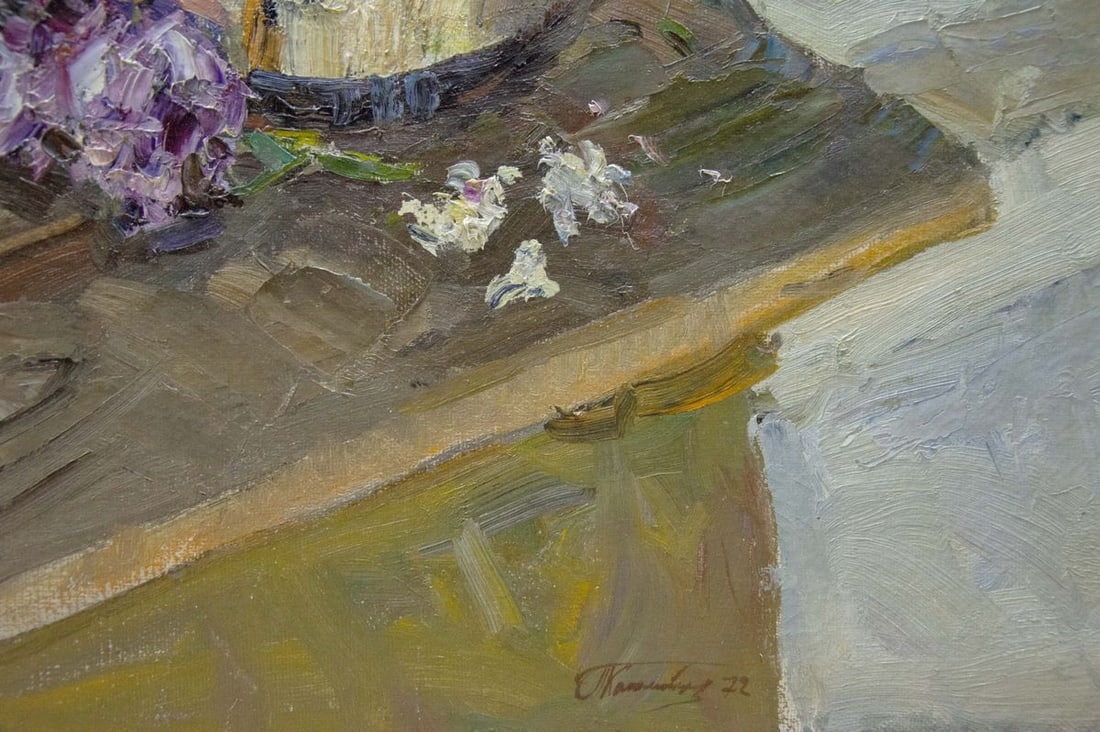 Oil painting Flowers by the window Kolomoitsev Petr Mikhailovich - 2